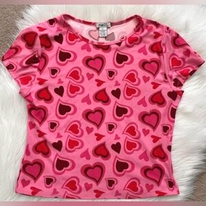 Rue21 Pink Heart Pattern Kids Shirt